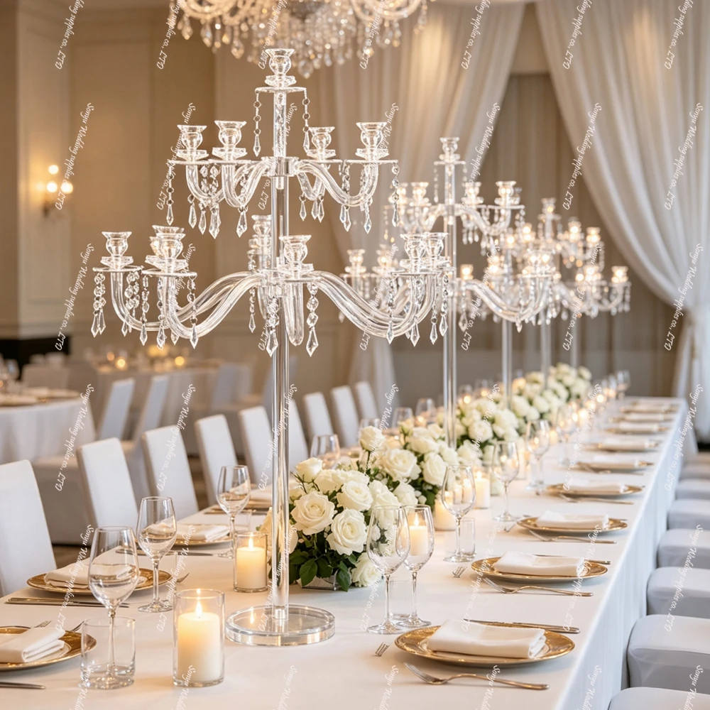 for fast cost ) acrylic pedestal  Wedding Flower Stand Plinths Backdrops Centerpiece for Wedding table candleholder