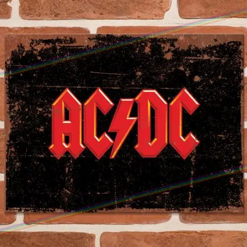 LOGO AC Metallschilder Mancave Bar Retro Vintage Musik Poster Blechschild UK-Aluminium