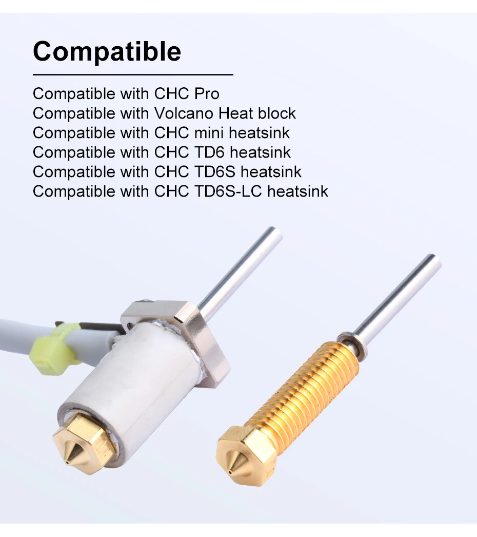 Trianglelab TUN Pro Messingdüse All-in-One TUN Volcano Düse für CHC Pro Kit Volcano Heat Block TD6 TD6S Hotend 3D-Drucker – Detail 4