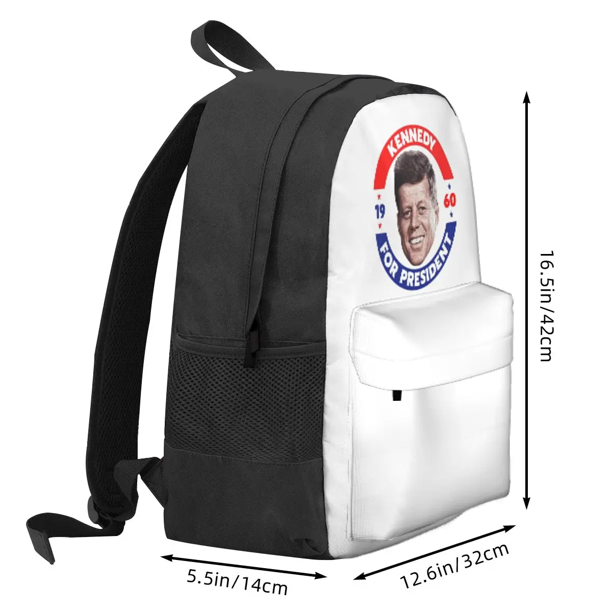 John F Kennedy For President Vote In 1960 Student Backpack School Bag Hiking Travel Daypack for Men Women Bookbag Shoulder Bags