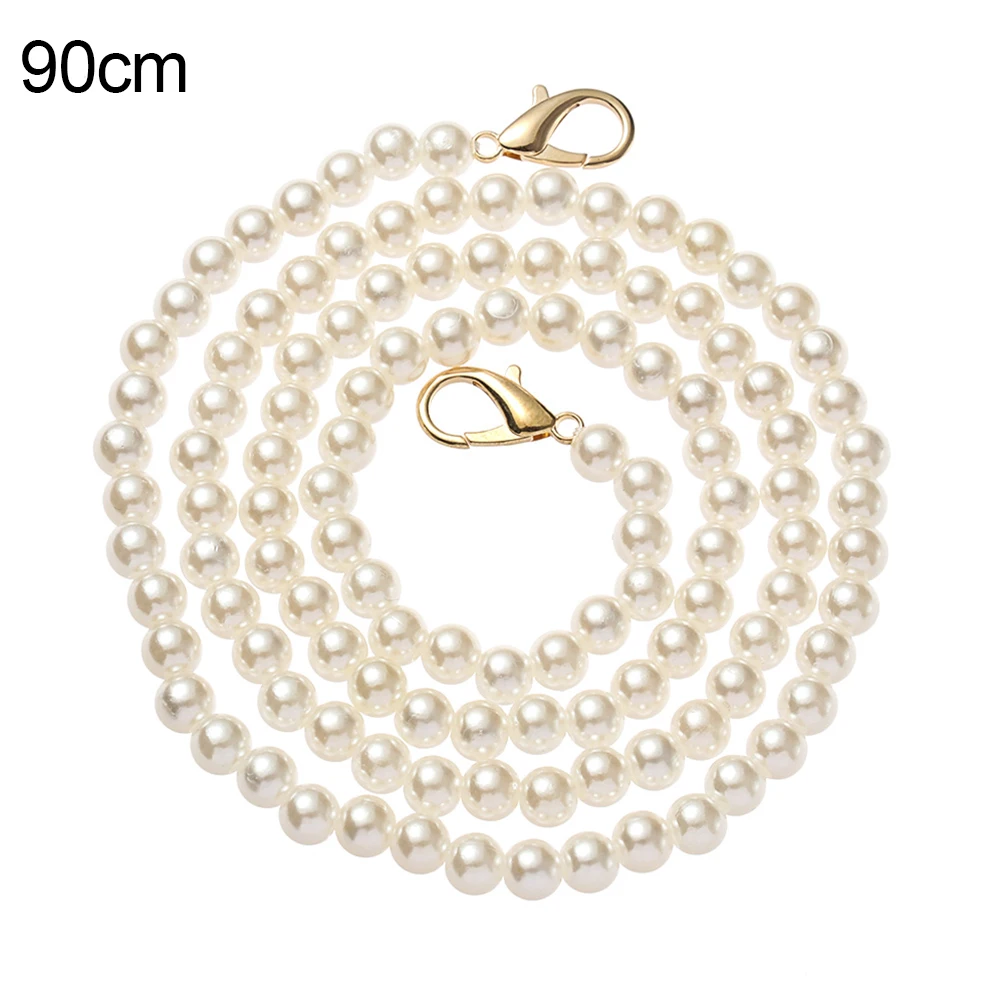 

14 Sizes Shoulder Bag Straps Pearl Belt Pearl Strap Long Beaded Chain Bags Handbag Handles DIY purse Replacement
