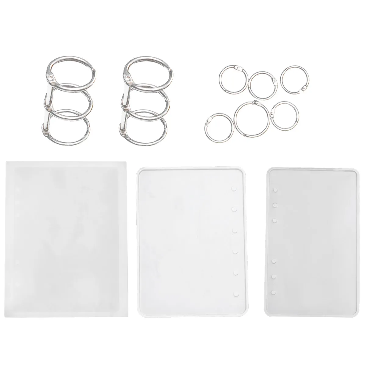 

Набор из 11 силиконовых форм в форме блокнота, прозрачные формы для литья из смолы, аксессуары для рукоделия, изготовления кристаллических эпоксидных закладок