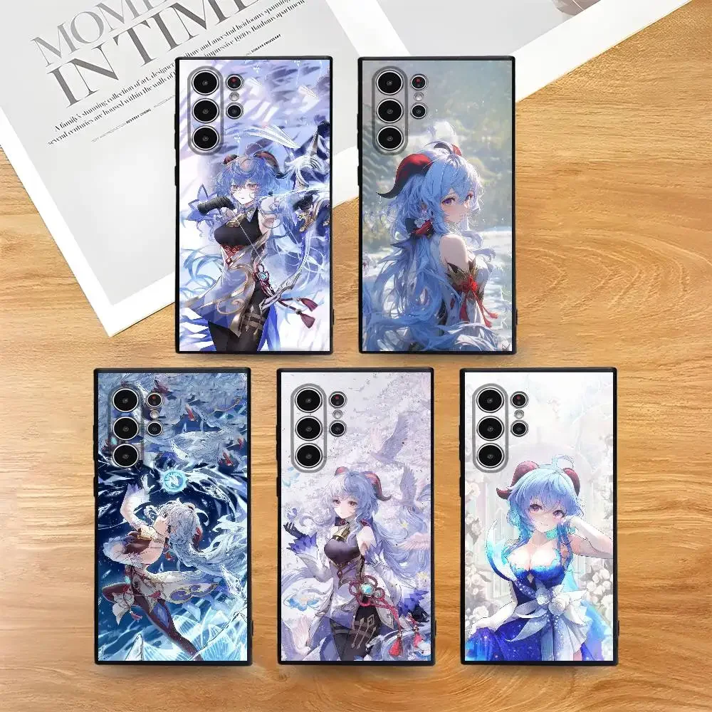 

Ganyu Sexy Impact Game Phone Case For Samsung Galaxy S25 S24 S22 S23 Ultra S21 S20 Plus 5G Frosted Non-Slip Full Soft Cover