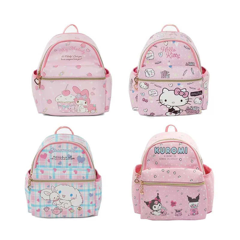 

Hello Kitty My Melody Kawaii Children's Backpack Sanrio Anime Cartoon Large Capacity Light Breathable Wear-Resistant Backpack
