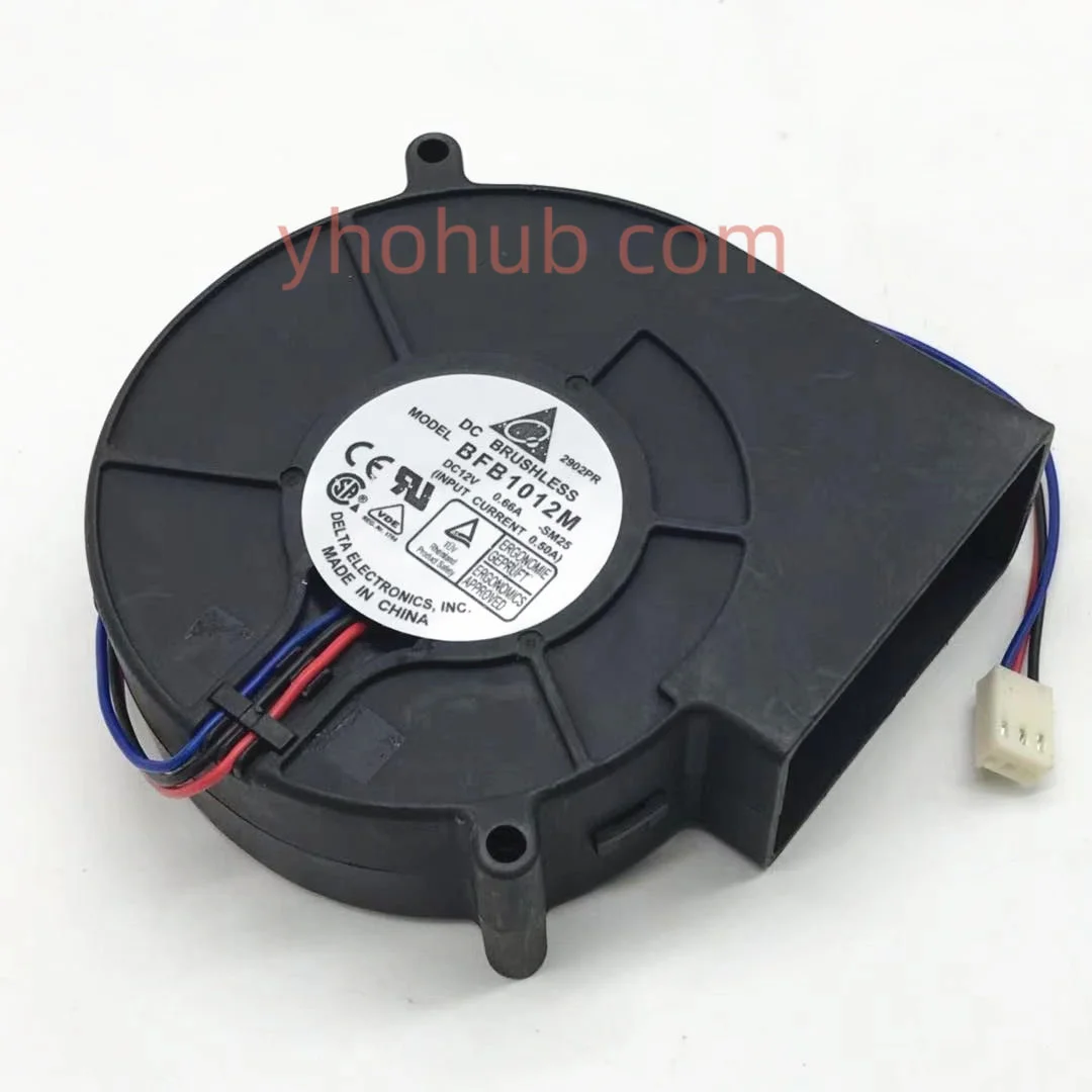 

Delta Electronics BFB1012M SM25 DC 12V 0.66A 97x95x33mm 3-Wire Server Cooling Fan