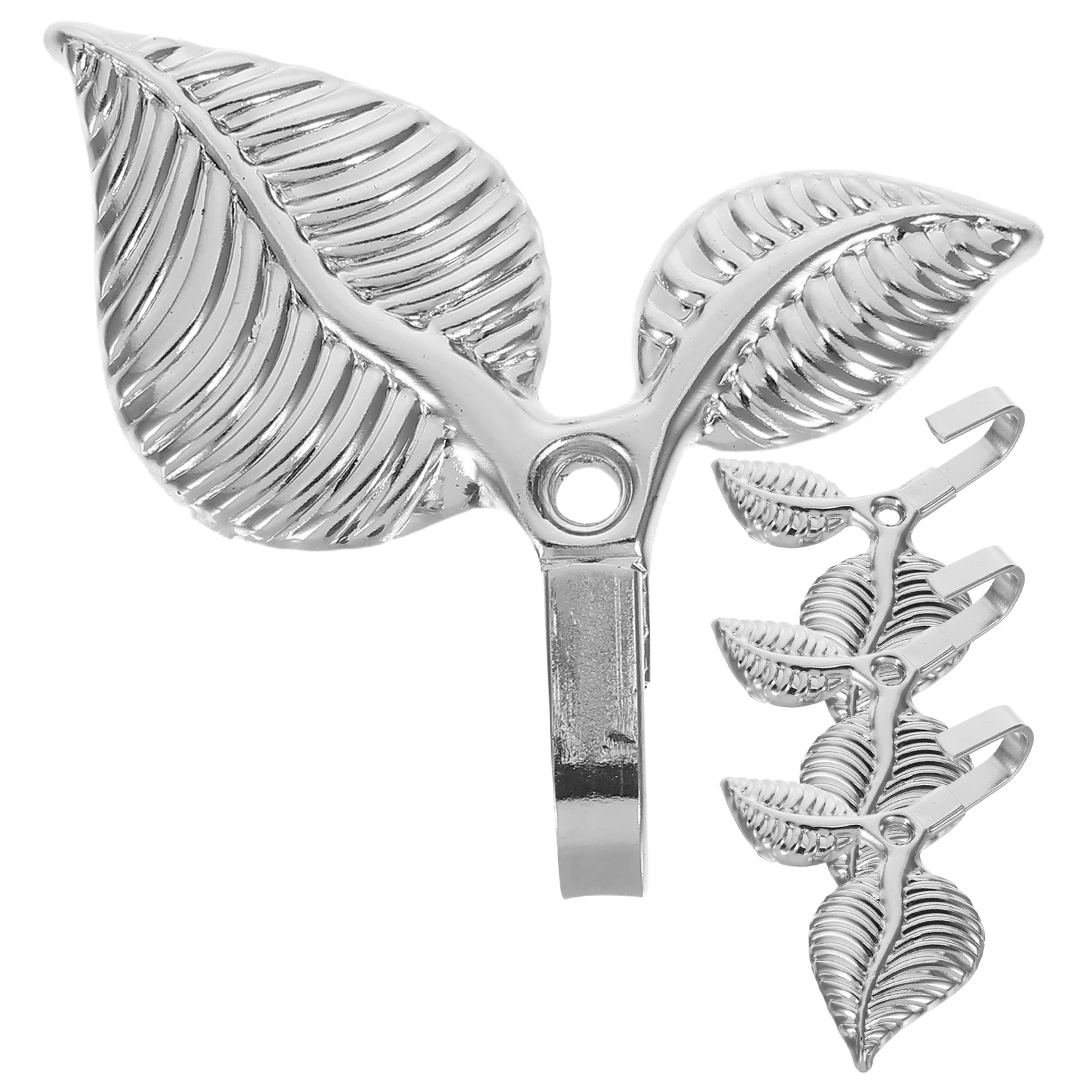 

4 Pcs Iron Hooks Wall Coats Key Rustic Coat Hooks Hanger Leaf Design Heavy Duty Rustic Decorative Storage Solution
