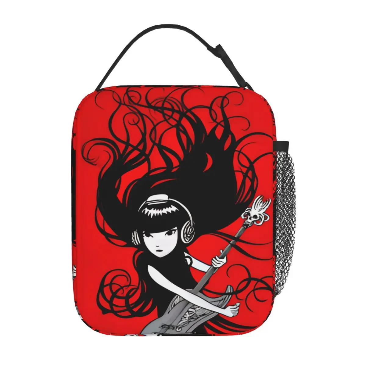 E-Emily The Strange Poster Art Insulated Lunch Bags Thermal Bag  Meal Container Portable Tote Lunch Box Food Bag Work Outdoor