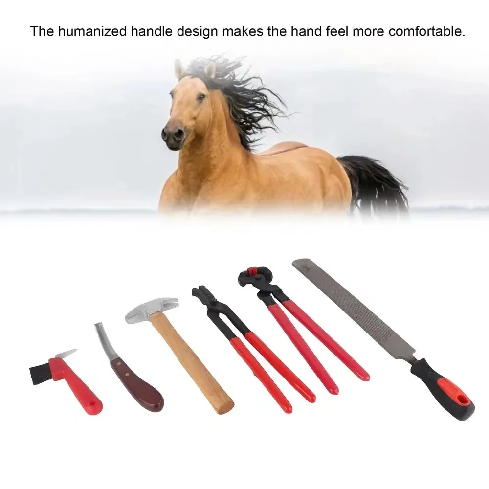 7-piece set of horse shoe repair tools, nail horse shoe set