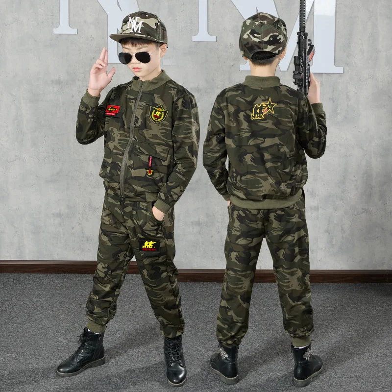 

Boys Clothes Sport Suit Autumn Camouflage Children Tracksuit Casual Boys Clothing Sets Zipper Coat and Pants 2pcs Kids Outfits