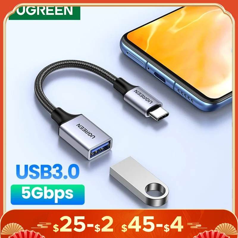 UGREEN USB C to USB 3.0 OTG Adapter Type C OTG Data Cable For Phone Oneplus iPhone 13 12 Pro Xiaomi USB C to USB OTG Cable