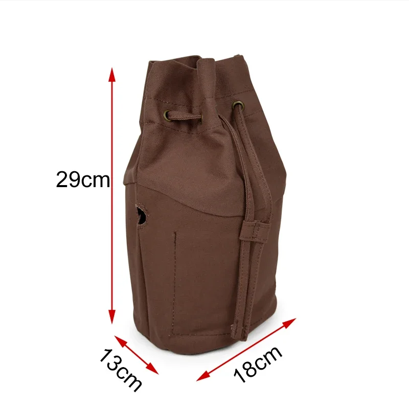 Tanqu New Pure Color Drawstring with Buckle Canvas Fabric Inner Pocket Lining for Obasket Obag Handbag Insert for O Basket O Bag
