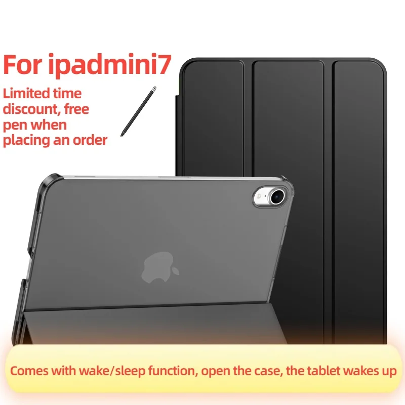 

Tablet Cases for iPad mini7 A17 Model Generation PC mini 6 Slim Stand Hard Back Cover with Auto Wake/Sleep Mini 5 4 Table Cover