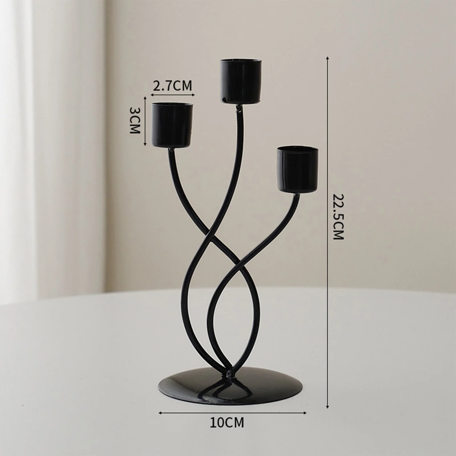 1pc Simple And Fashion Home Dining Table Decorations Light Luxury Style Candlestick Ornaments Retro Candlelight Dinner Props