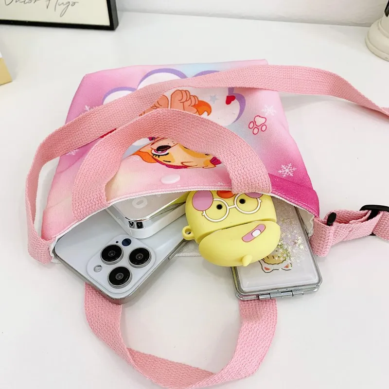 PAW Patrol Anime Umhängetasche Niedlicher Welpe Charakter Chase Marshall Kinder Einzelne Umhängetaschen Cartoon Lässige Canvas Handtasche