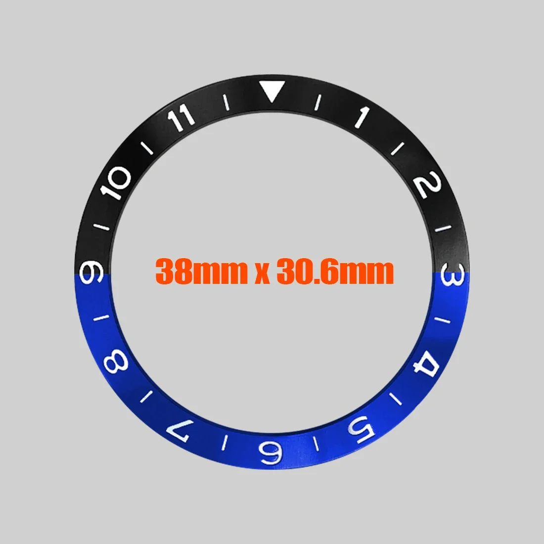 38mm GMT Curved Watch Bezel Insert 12-hour Scales Bezel Ring Fit for SUB SRPD Watch Case NH35 Case Aluminium Bezel Ring