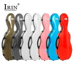 IRIN 4/4 Violin Case Carbon Fiber Colorful Violin Case with Hygrometer Adjustable Double Shoulder Strap Violin Parts Accessories