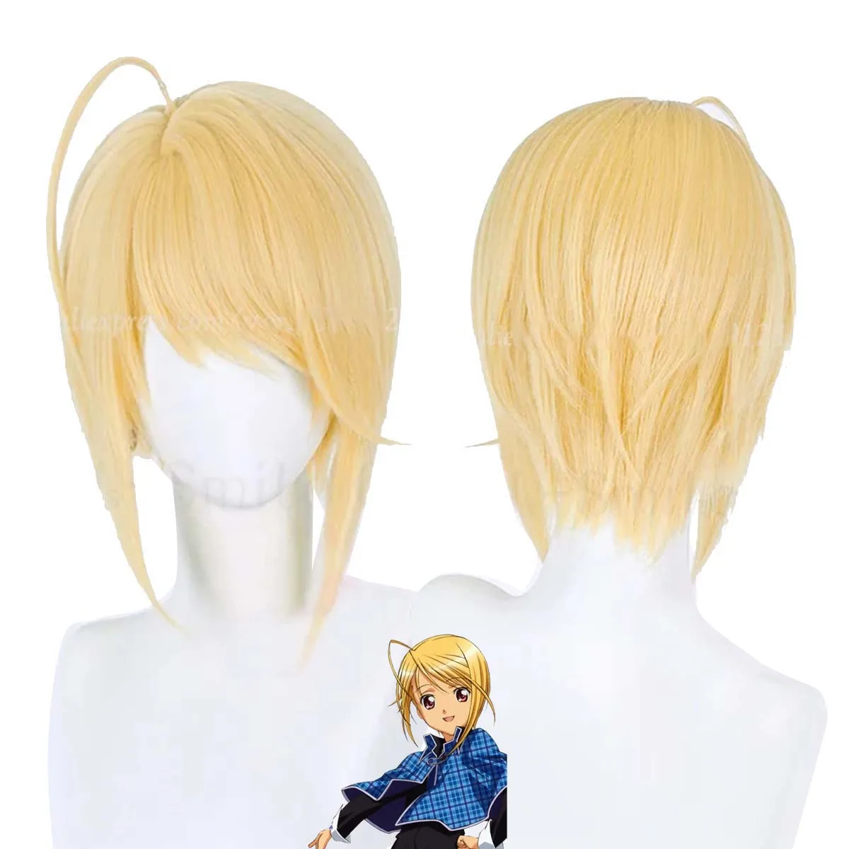 Halloween Men Anime Shugo Chara Cos Hotori Tadase Short Blonde Hair Wig