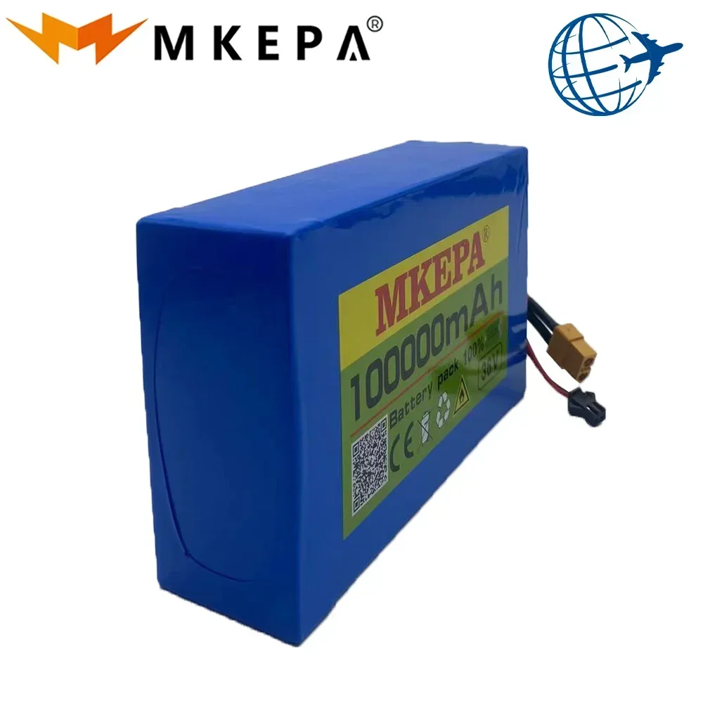 MKEPA 10S2P 36V 100000mAh 18650 Li-Ion Battery pack 1000W High Power and Capacity 36V Motorcycle Scooter