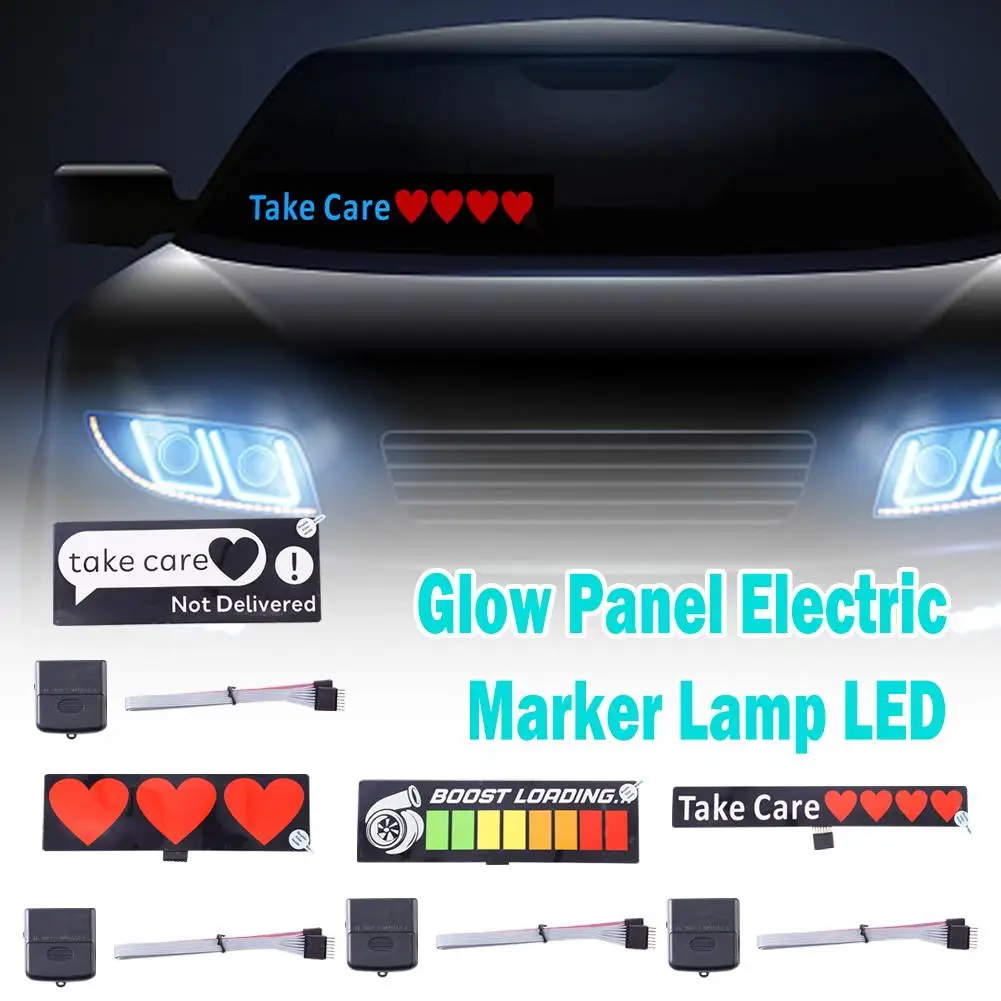 Take Care Led Light-Emitting Window Sticker Windshield Sticker Decorative Car Accessories LED Lights Board Boost Loading Sticker