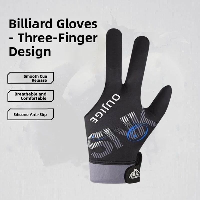 

Professional Billiard Gloves Three-Finger Left Hand Men's Ice Silk Thin Breathable Anti-slip Table Tennis Special Gloves Half...