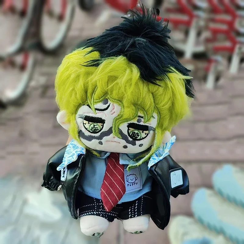 Stuffed 20cm Anime Demon Slayer Gyuutarou Cotton Doll Toys Kimetsu No Yaiba Plush Dress Up Cosplay Puppets for Kids Adults Gifts