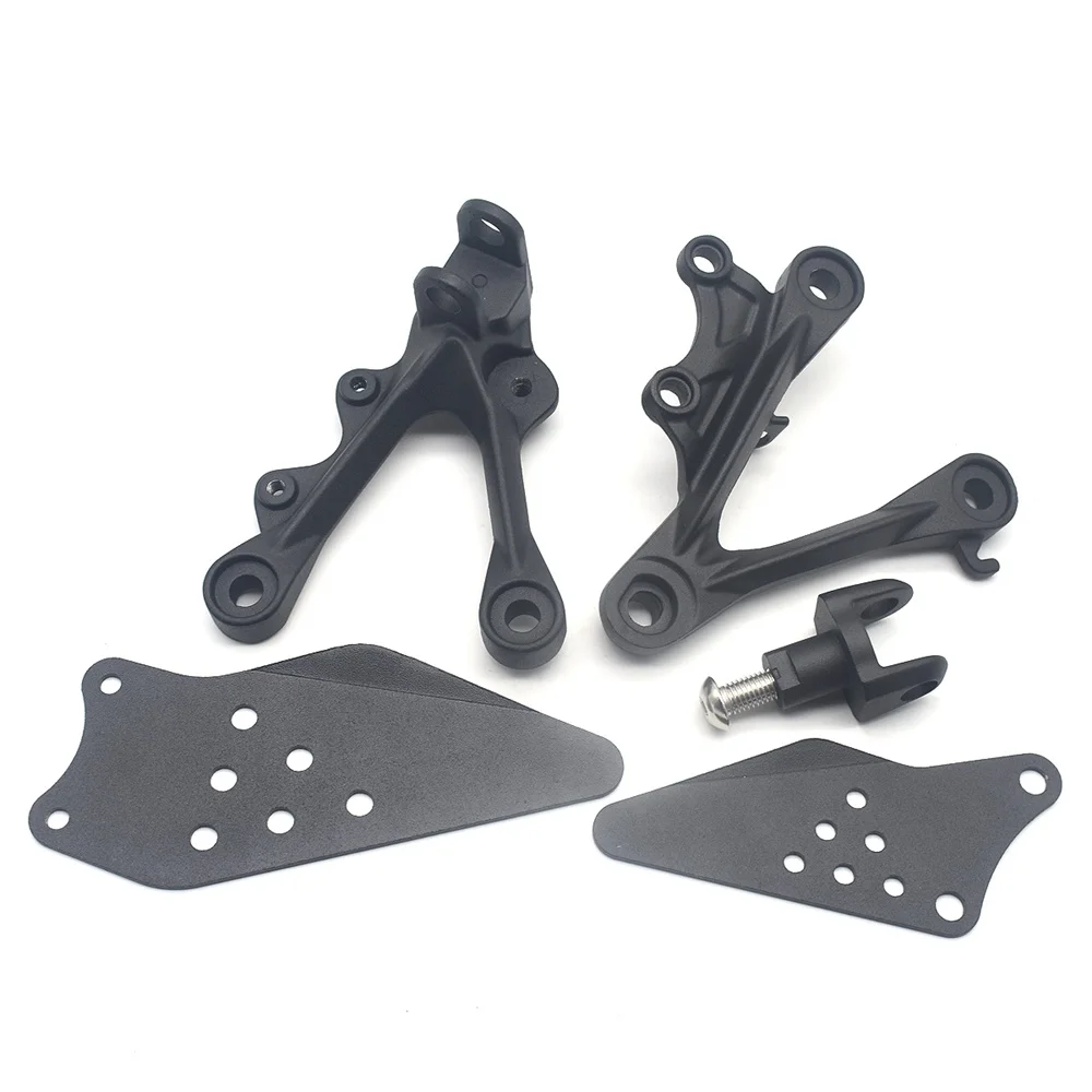 For Kawasaki ZX6R ZX-6R ZX636 2009 2010 2011 2012 2012 2014 2015 2016 2017 2018 Motorcycle Front Footrest Foot Pegs Bracket Set