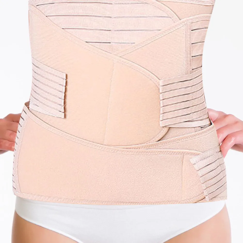 

Комплект из 3 послеродовых бандажей для живота: профессиональный корректор талии, легкий эластичный бандаж из полиэстера для поддержки живота