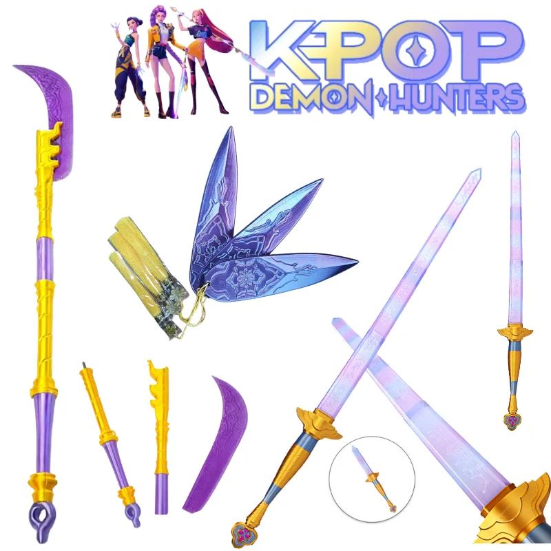 

Kpop Demon Hunters Косплей Дартс Kpop Руми Меч Нож Оружие Реквизит для ролевых игр для девочек Группа Идол Карнавальный костюм Аксессуары