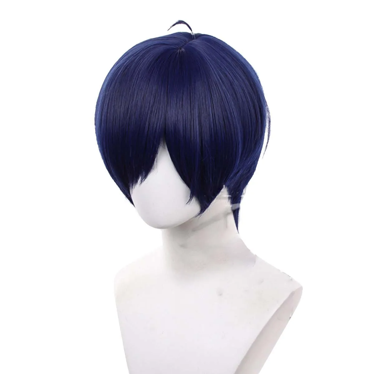 อะนิเมะยูกิ มาโคโตะคอสเพลย์วิกผมสังเคราะห์สั้นสีฟ้า