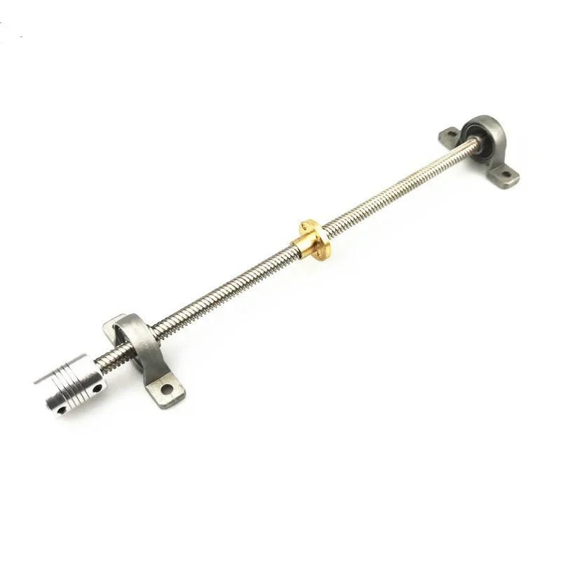 

3d Pinter T8 Lead Screw Guide Rail Set Lead Screw 150 200 250 300 400 500mm KP08 Vertical Bracket 5x8 Coupling T8 Nut