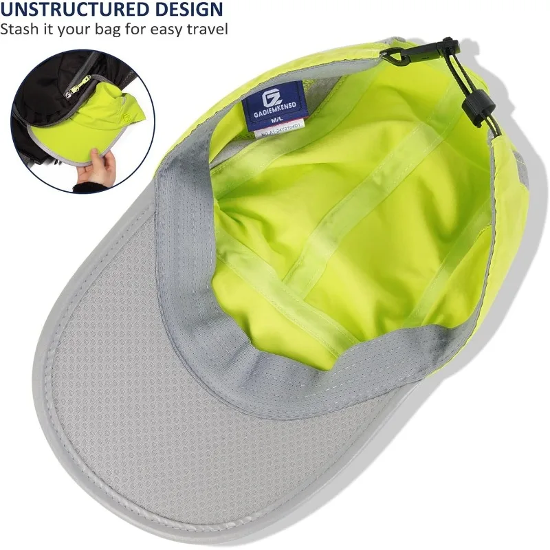 GADIEMKENSD-Casquette de baseball unisexe, chapeaux non structurés pour femmes, casquettes d\'extérieur à bord coulé, séchage rapide, chapeau de