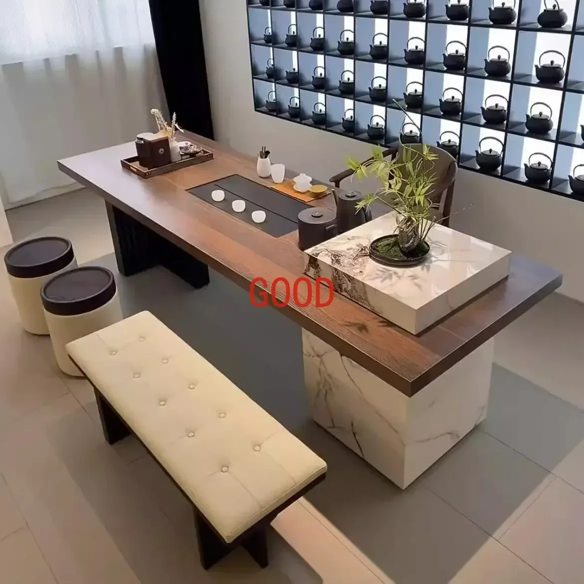 

New Chinese-style North American black walnut home living room tea table