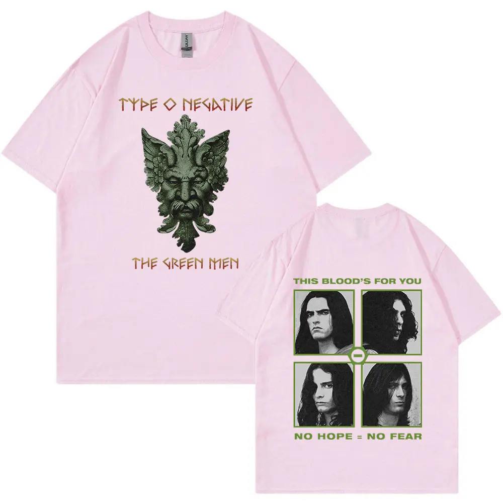 Rock Band Type O Negative The Green Man T Shirt Gothic Metal Short Sleeve T-shirt Men Vintage Hip Hop Oversized T Shirts Unisex