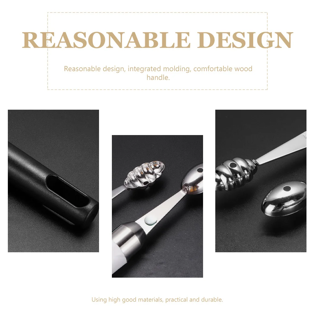 

2pcs Stainless Steel Fruit Digging Scoop Kitchen Gadget Melon Baller Tool Watermelon Cantaloupe Cucumber Dragon Fruit Spoon Easy
