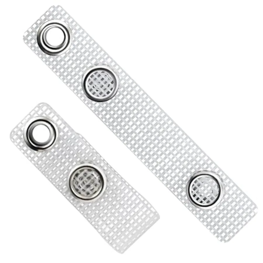 

60 Pcs ID Badge Holder Straps Plastic ID Badge Straps with Snaps and Eyelets for Name Tag, Lanyard, Key Ring