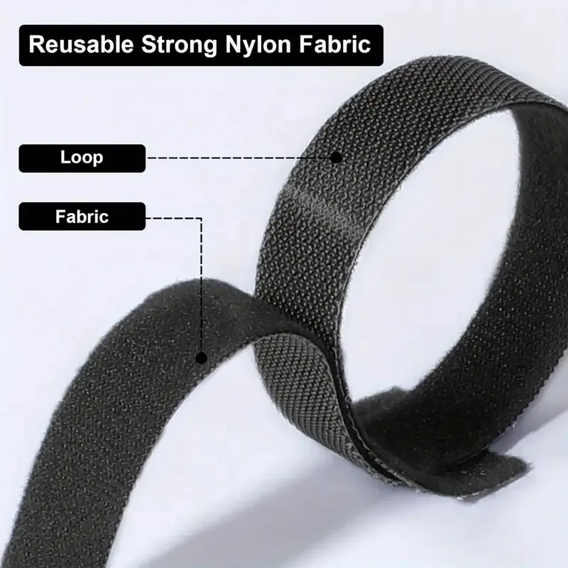 Cable Organizer Ties Mouse Earphones Wire Management Nylon Releasable Cable Ties Reusable Loop Hoop Tape Straps Tie 10-100Pcs