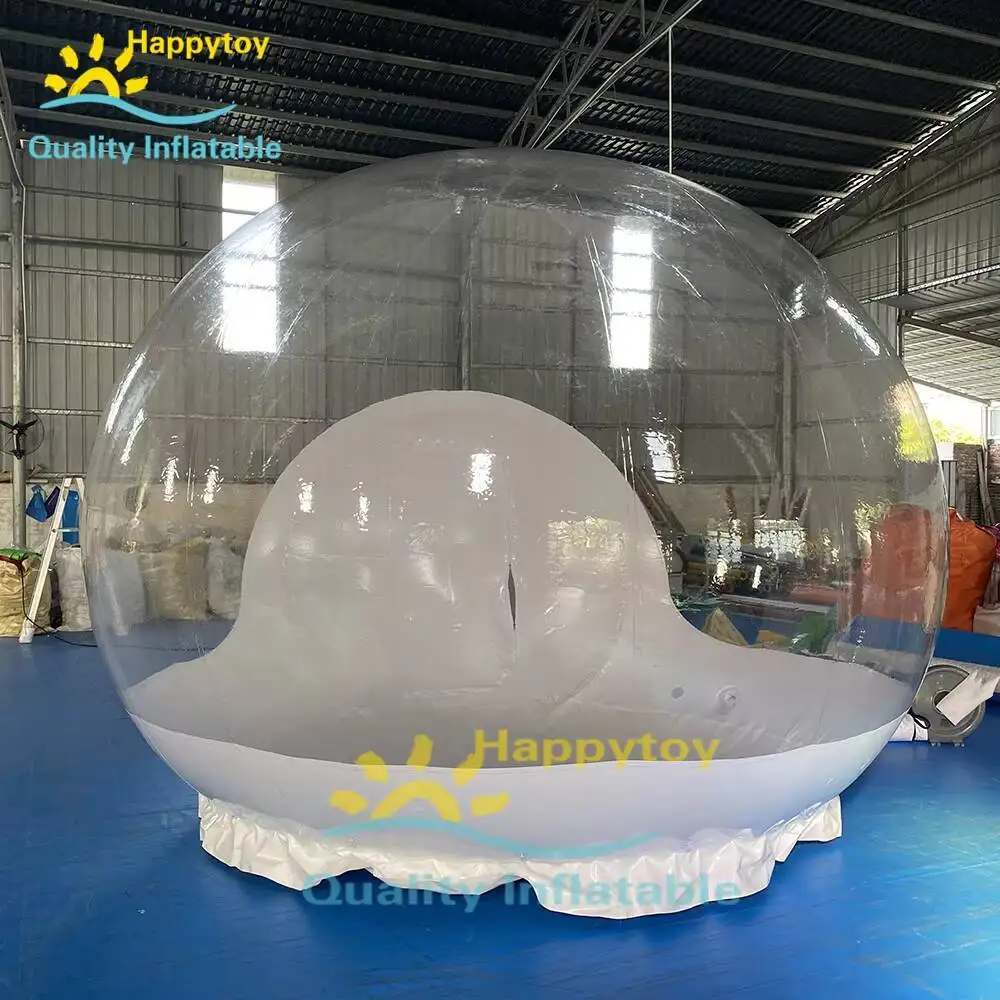 Inflatable Bubble Tent / Dome , Clear Transparent Geodesic Dome Clear Camping Tent
