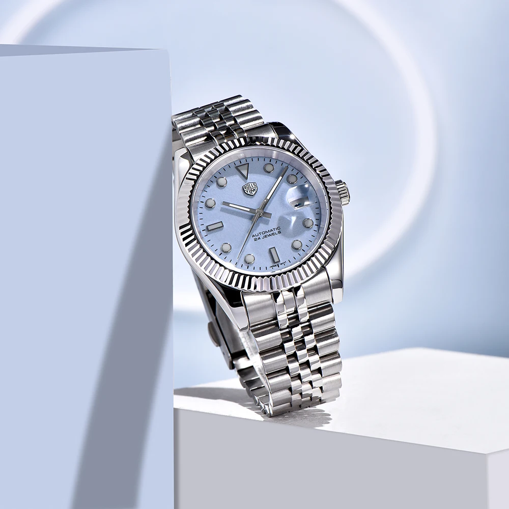2025 جديد RollsTimi ساعات رجالية فاخرة ساعة ميكانيكية ساعات أوتوماتيكية للرجل أفضل ساعات من الفولاذ المقاوم للصدأ تقويم كامل