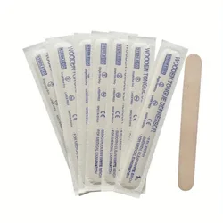 10/50/100Pcs Sterile 6 inch Tongue Depressors Wood Individually Wrapped for Medical Popsicle Crafts Individually Packing