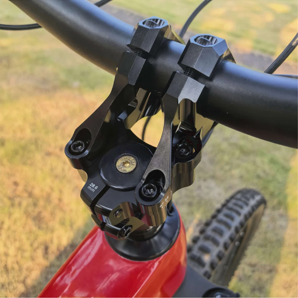 Aluminum Dual Crown Stem Adapter 28.6mm Dual Crown Stem Downhill Stem Riser Conversion Seat For Mountain Bicycle Accessories