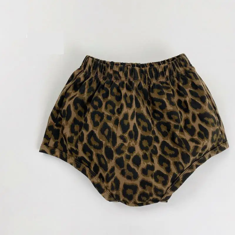 

2026 Summer New Children Vintage Shorts Fashion Boys Leopard Print Shorts Baby Girls Casual Shorts Cotton Kids Clothes