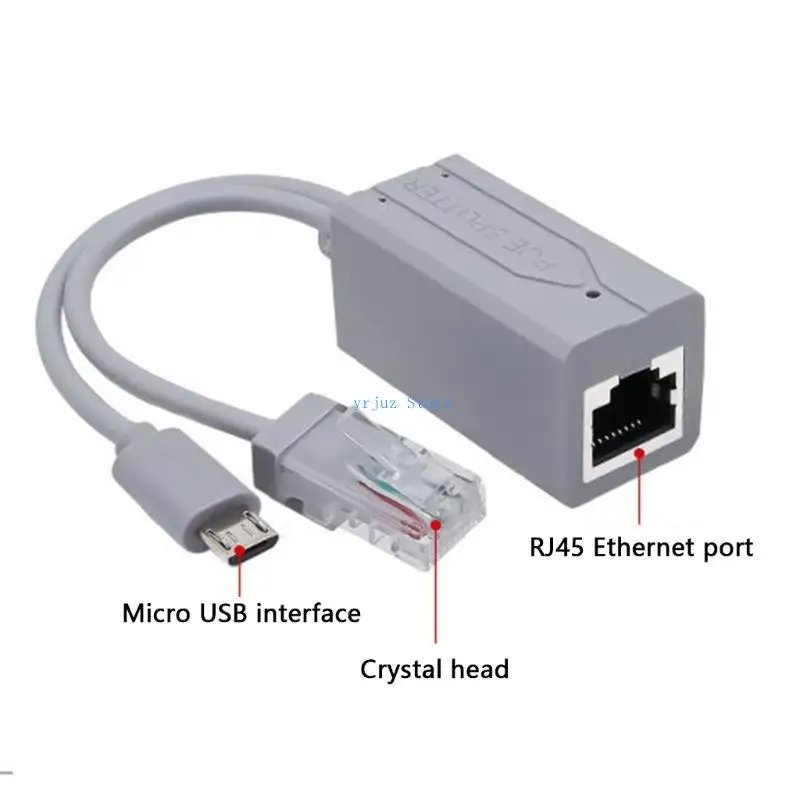 583D Mini USB -адаптер POE Adapter Transforms 48 В до 5 В для камер для камер