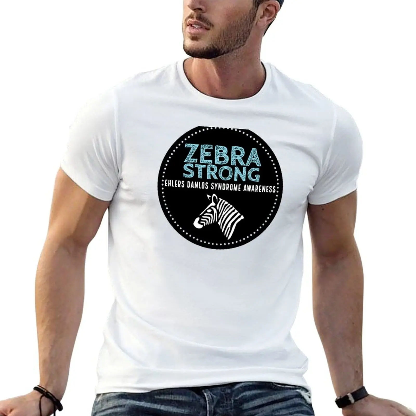 

Zebra Strong- EDS awareness T-Shirt funny t shirts man man t shirt cotton printed t shirts for man T-shirt