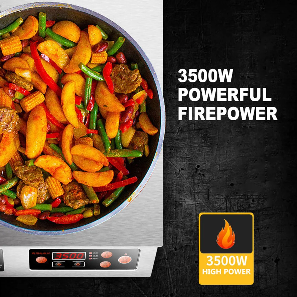 2025 جديد 3500 واط التعريفي طباخ الموقد التجاري المنزلية الفولاذ المقاوم للصدأ التعريفي موقد الطبخ المطبخ ماكينة طهي