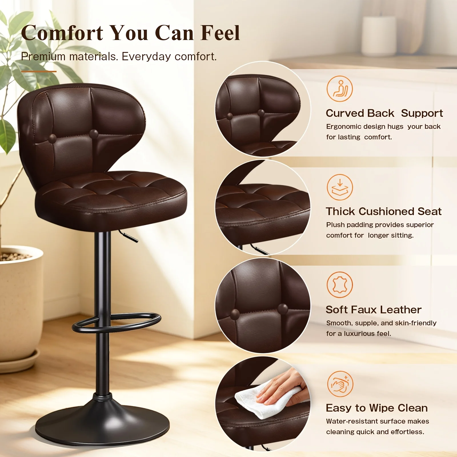 Juego de 4 taburetes de bar gi - Home Bar Stools reseña y precio