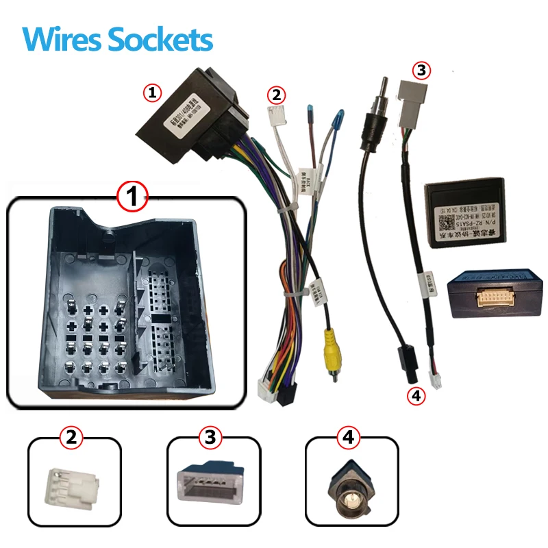 android Car radio Canbus Box Decoder For Peugeot 3008/2008/208/301 Citroen C4/4L/C3 16 pin Wiring Harness Plug Power Cable