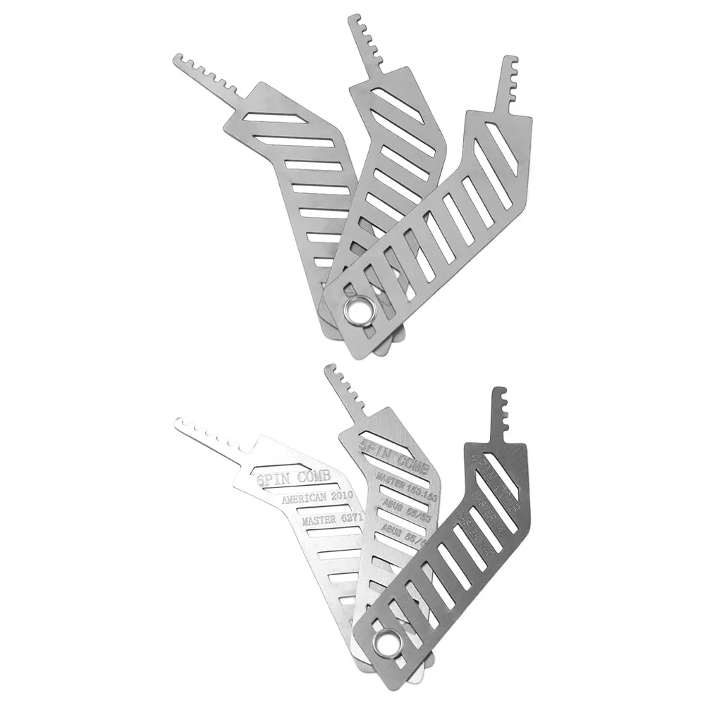 Juego de 3 unidades de púas de bloqueo de peine multifunción, peines portátiles de acero inoxidable, instrumentos encubiertos, juego de selección de dientes de peine duradero Universal