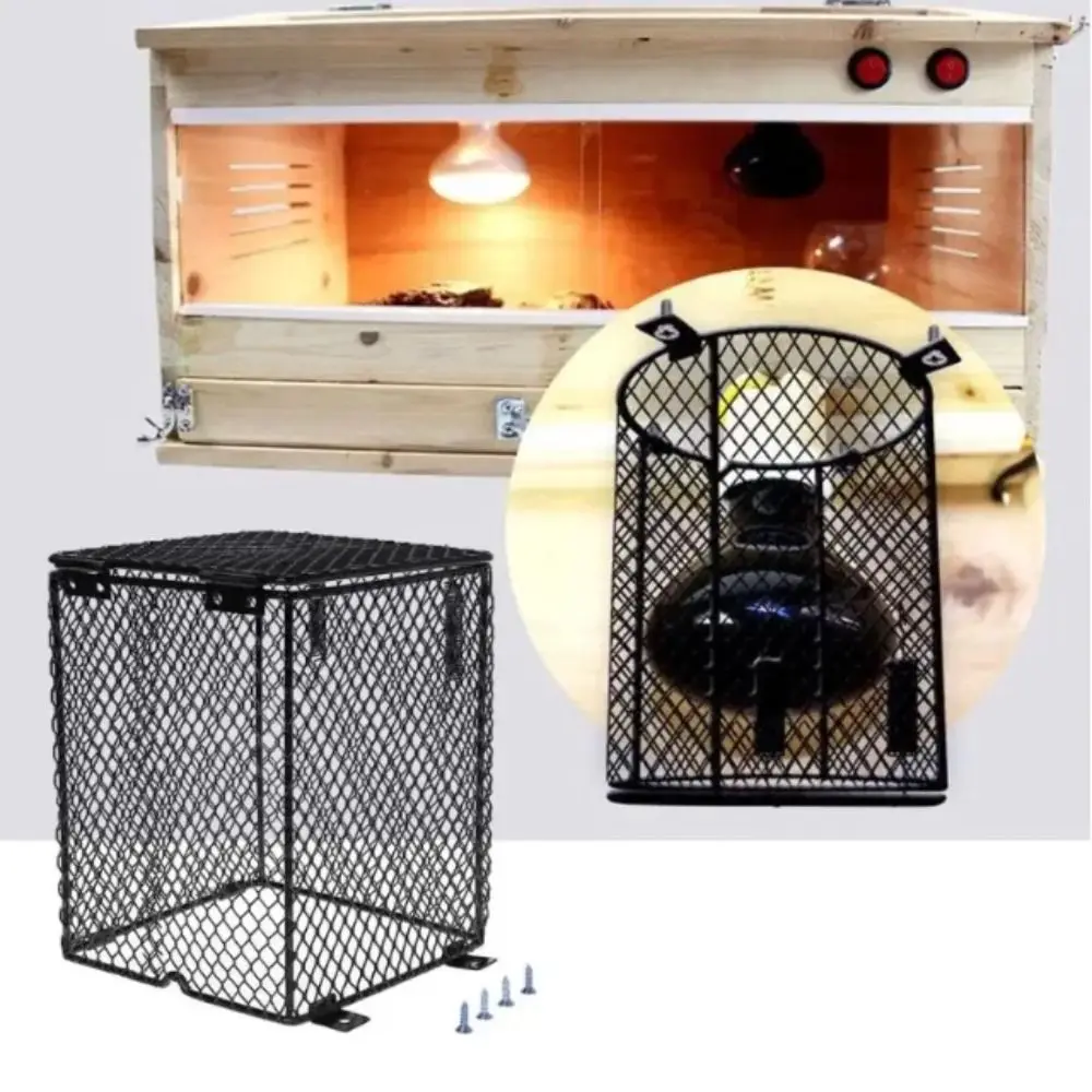 

Metal Mesh Heater Guard Iron Mesh Cover Cylinder and Square Heating Bulb Lamp Enclosure 4 Screws Round and Square Shape