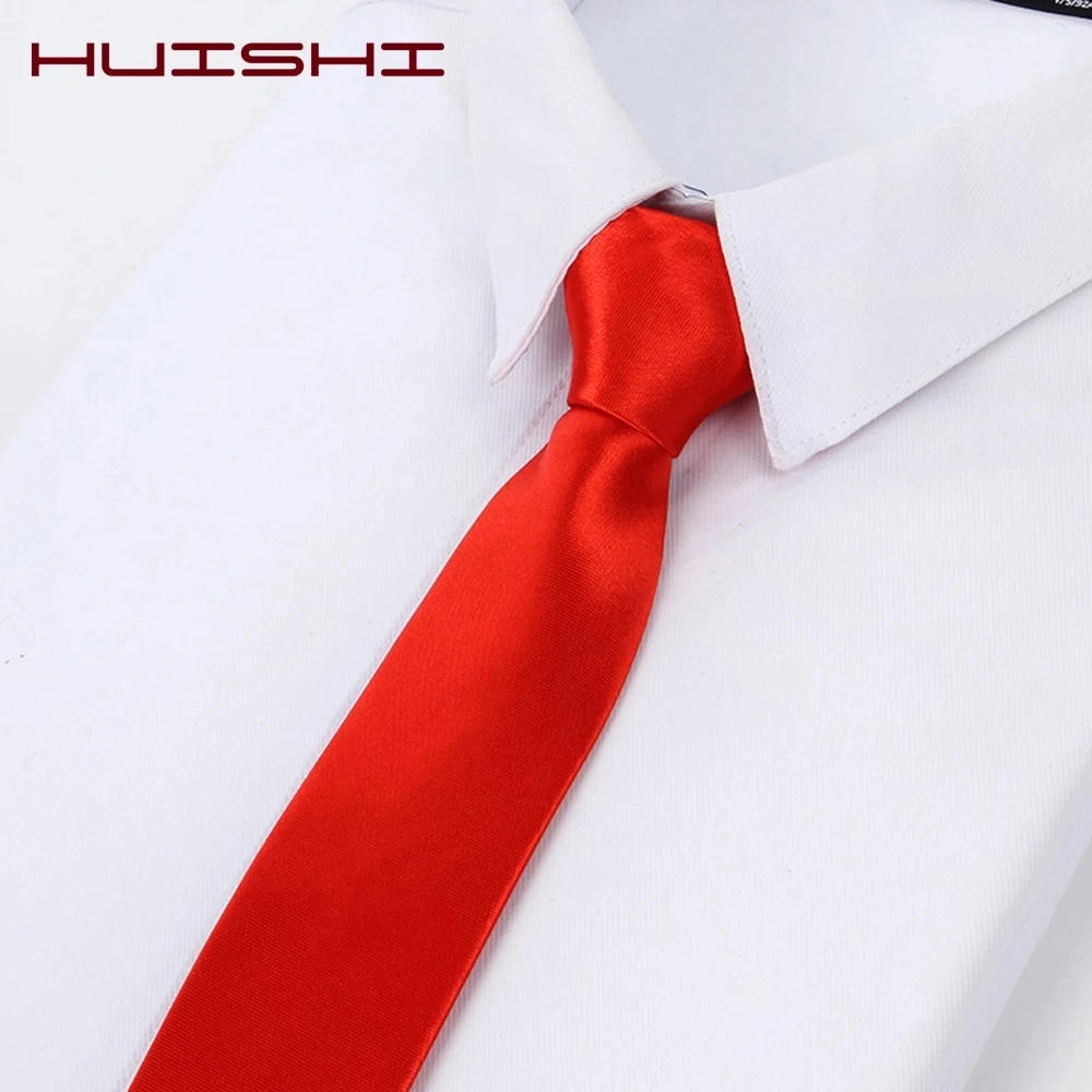 Solid Color Ties For Men Skinny Slim Tie Pre-tied Zipper Neckties Red Blue Black Tie Woman Blouse Collar Accessories For Wedding