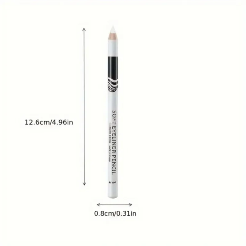 5PCS Waterproof Eyeliner Gel Pen Set - Ultra-fine, Wooden Refill, Anti-smudge, White, Durable, Suitable for Beginners